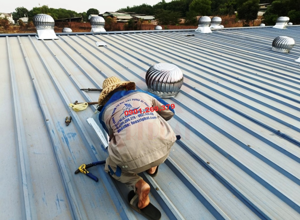 Quả cầu thông gió nhà xưởng - Inox Ri Phát Quả cầu thông gió nhà xưởng - Inox Ri Phát