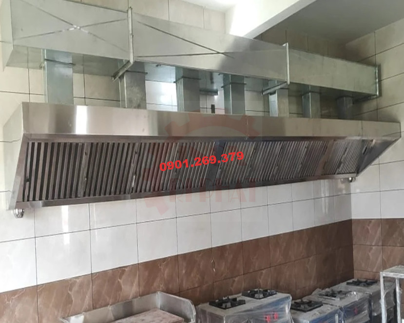 máng chụp hút khói inox 201 máng chụp hút khói inox 201