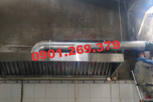 thi công máng hút khói bếp inox công nghiệp