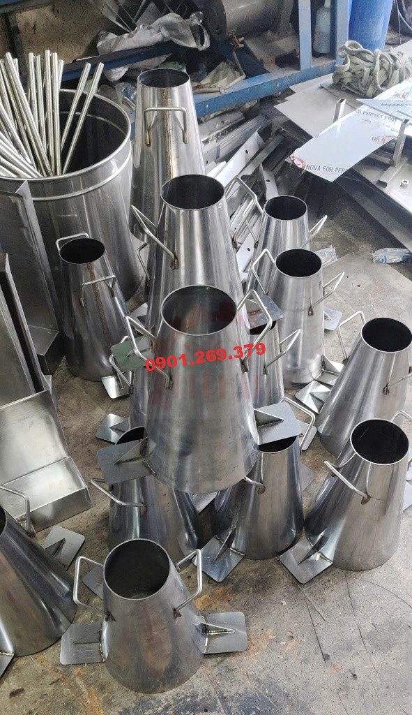 Xưởng sản xuất Bộ Côn Rút Sụt Bê Tông Bằng Inox