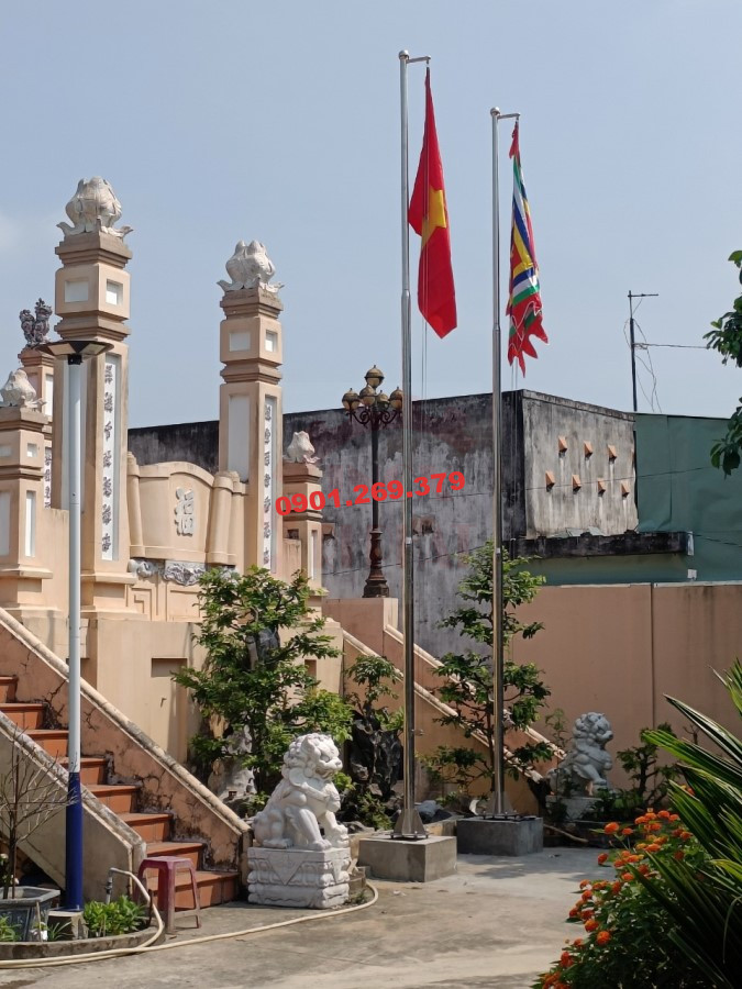 công trình cột cờ inox 7m công trình cột cờ inox 7m