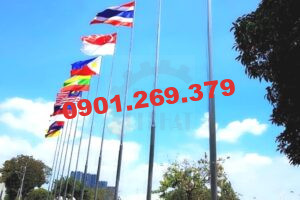 cột cờ cao 8m bằng inox 304