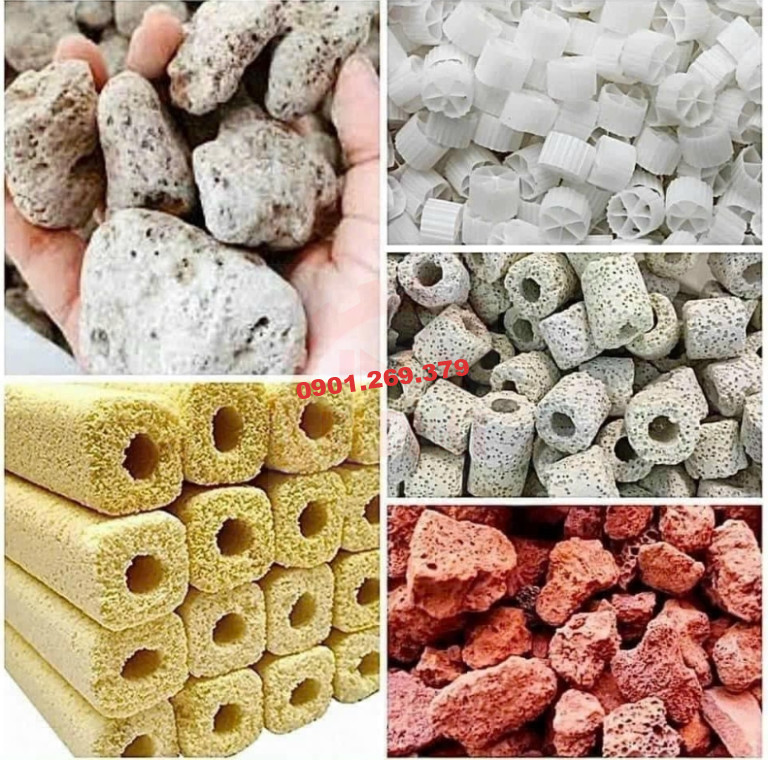vật liệu lọc baki hồ cá