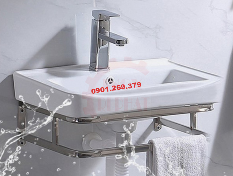 khung inox đỡ chậu rửa