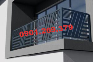 lan can ban công inox sơn tĩnh điện