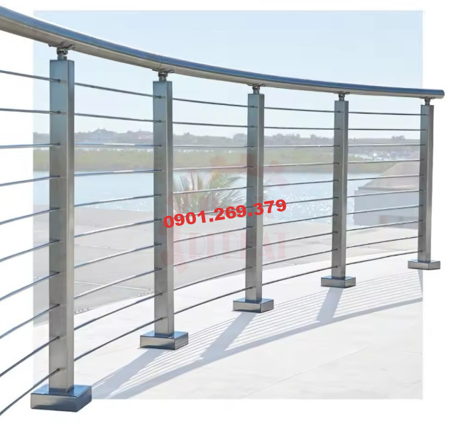 lan can inox cong cho biệt thự, resort