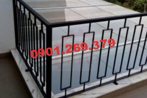 lan can inox sơn tĩnh điện màu đen