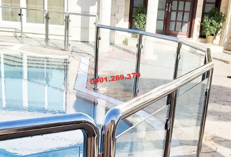 thi công lan can inox hồ bơi thi công lan can inox hồ bơi