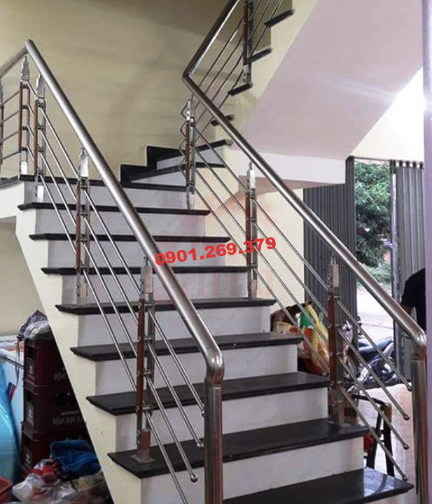 cầu thang inox dạng dây đàn