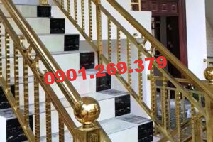 cầu thang inox vàng