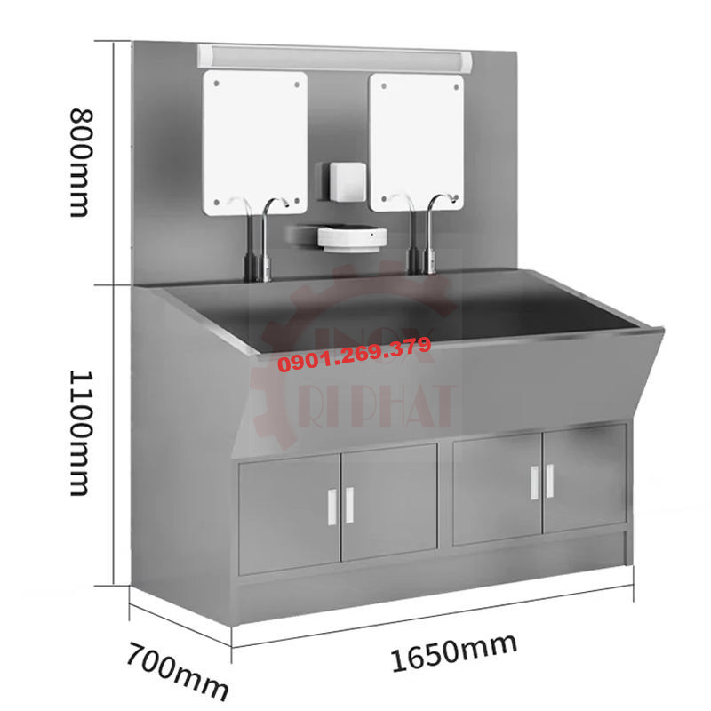 kích thước bồn rửa tay inox y tế kích thước bồn rửa tay inox y tế