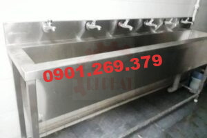 máng rửa tay inox 6 vòi