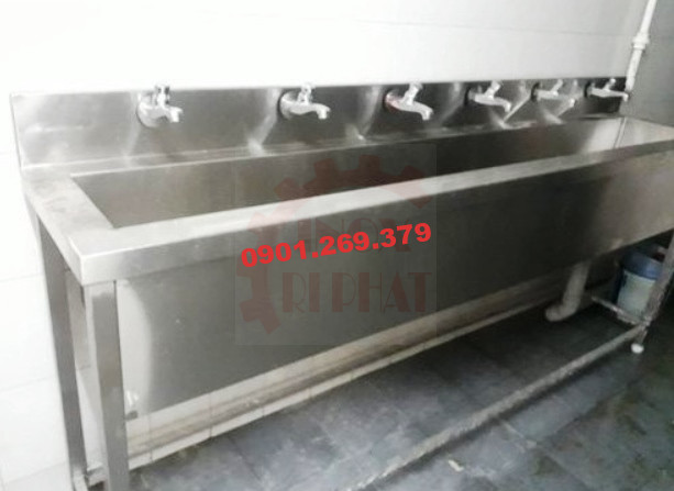 máng rửa tay inox 6 vòi máng rửa tay inox 6 vòi