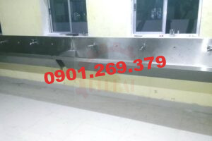 máng rửa tay inox gắn tường