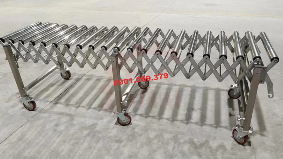 thang con lăn inox chân xếp