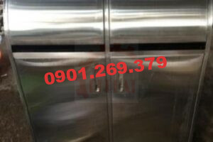 thùng rác đôi inox công nghiệp