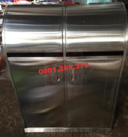 thùng rác đôi inox công nghiệp