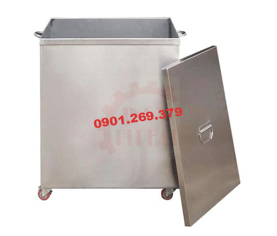thùng rác inox công nghiệp 1 lỗ